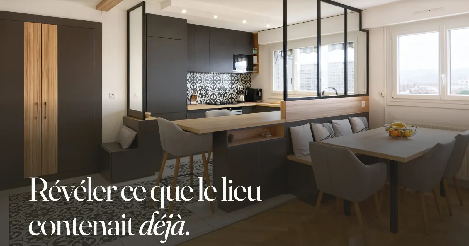Page d'accueil de la démonstration pour un architecte d'intérieur